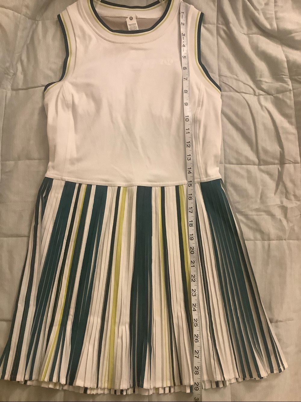 Lululemon Varsity Scoop-Neck Linerless Tennis Dress White Size 6 - Picture 9 of 11